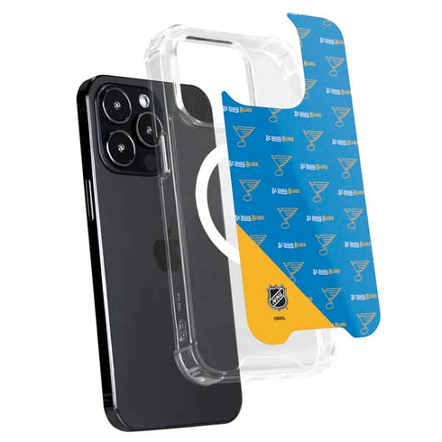 NHL St. Louis Blues Pattern iPhone 15 Pro Max MagSafe Case